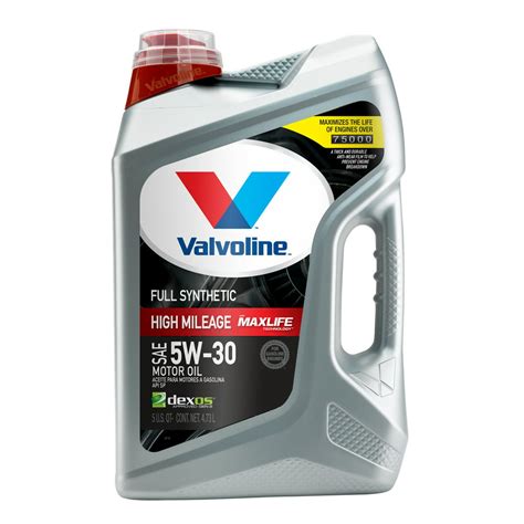 valvoline 5w30 full synthetic high mileage